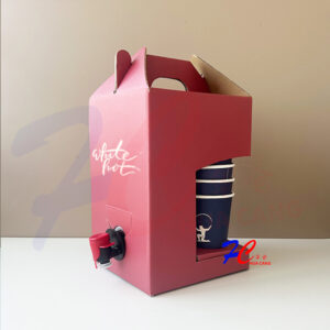 New Design Bag in Box Beverage Dispenser, Foil Bag with Spout in Printed Carry Box