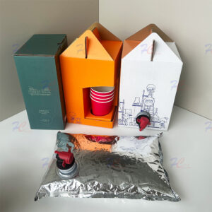 Factory Supply Bag in Box Set, Aluminum Liner and Cardboard Box, Leak Proof Spout