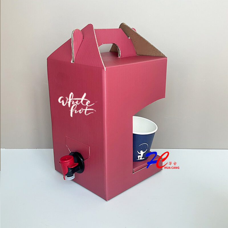 New Design Bag in Box Beverage Dispenser, Foil Bag with Spout in Printed Carry Box - Image 5