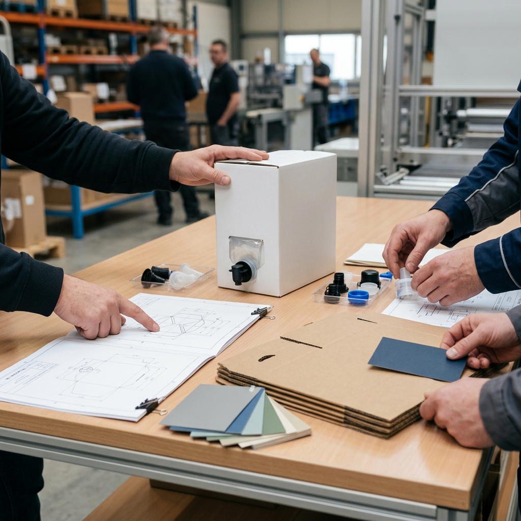 Bag-in-box samples and specifications reviewed for procurement