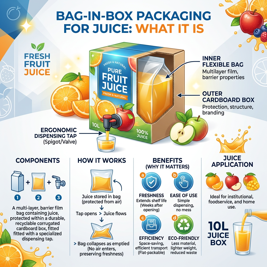 Bag-in-Box Packaging for Juice: What It Is