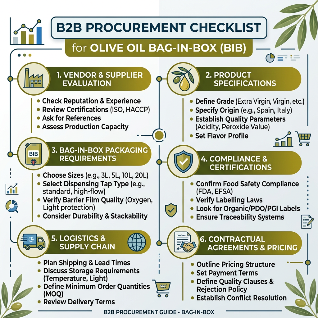 B2B Procurement Checklist for Olive Oil Bag-in-Box