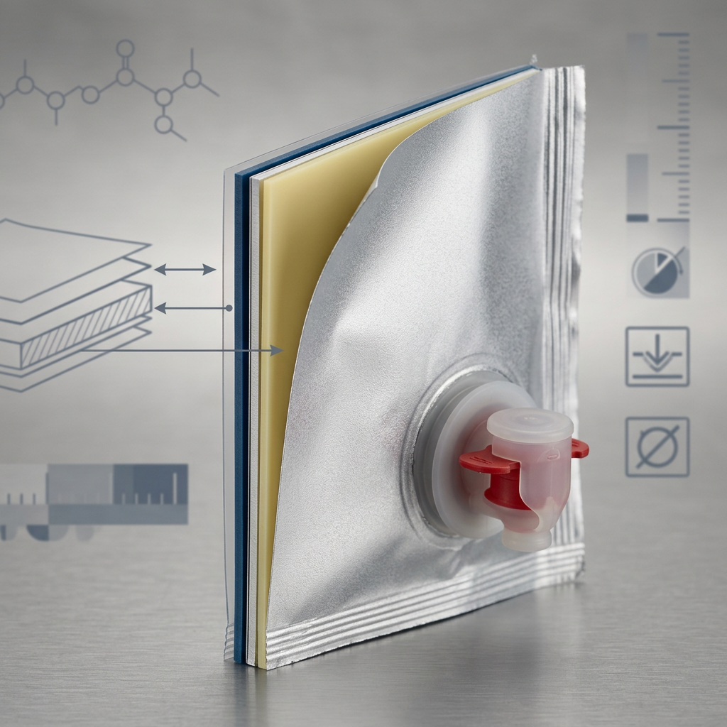 Multilayer flexible film structure used for a wine bag-in-box inner bag