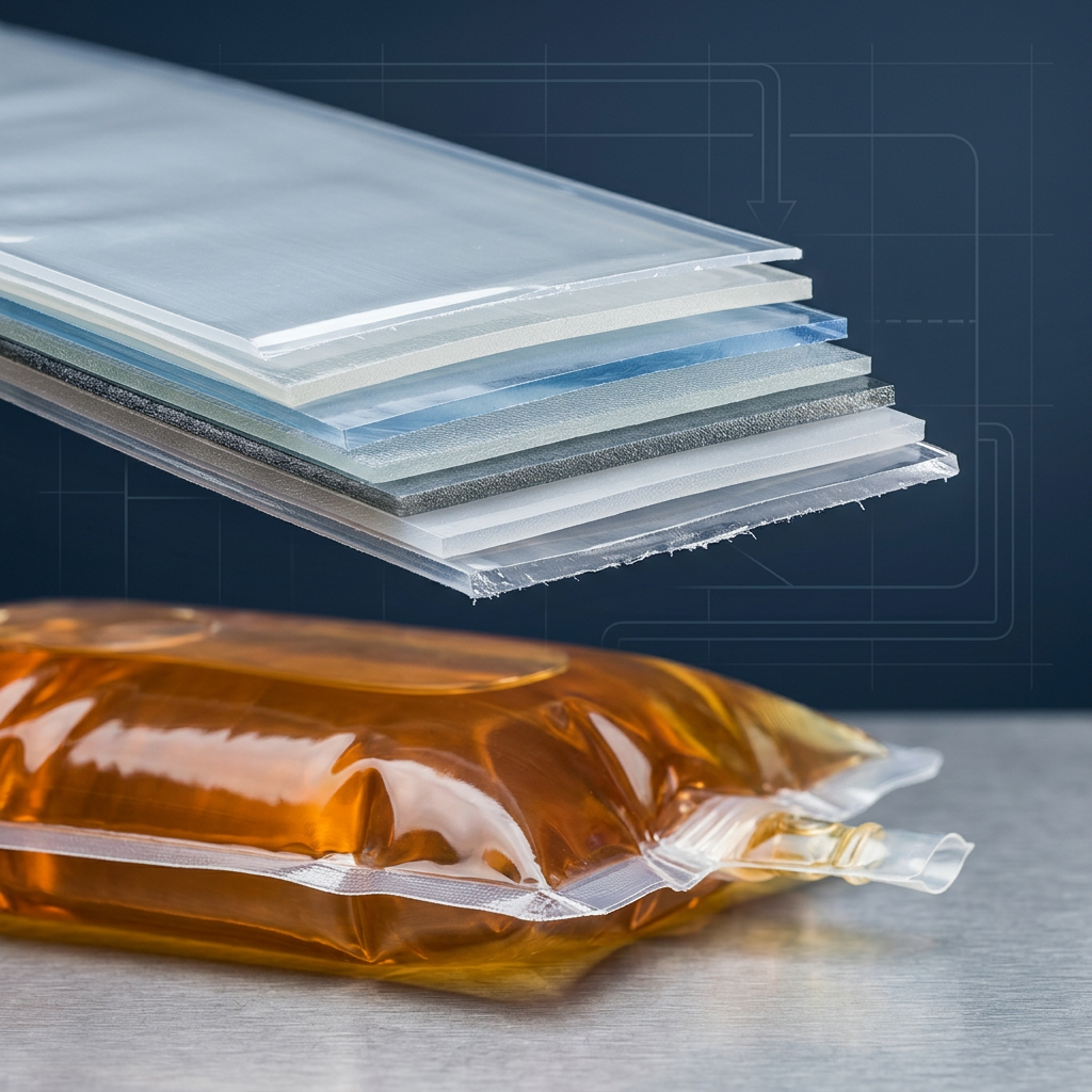 Multilayer flexible film used for beverage bag-in-box barrier protection