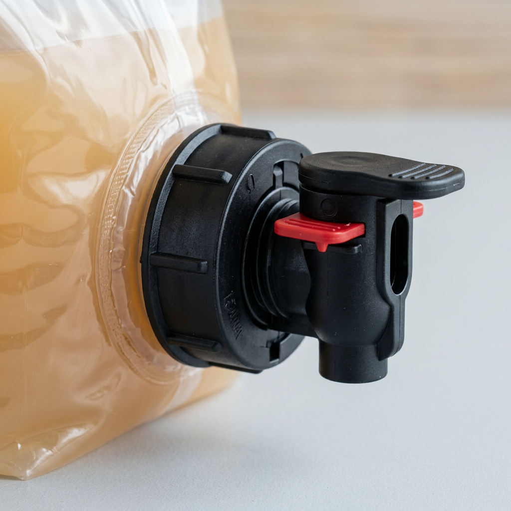 Dispensing fitment attached to a beverage bag-in-box inner bag