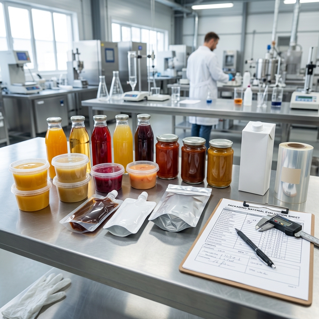 Liquid food profile assessment for aseptic bag selection