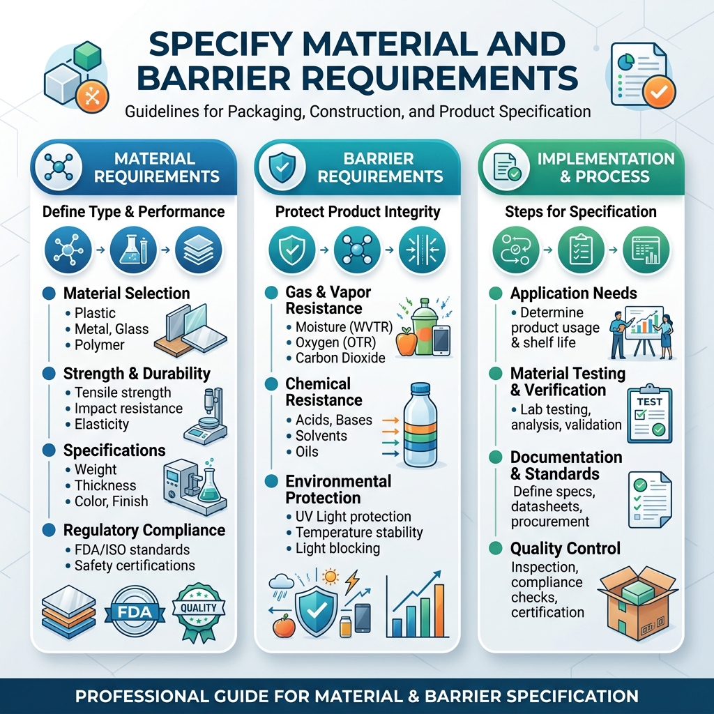 Specify Material and Barrier Requirements