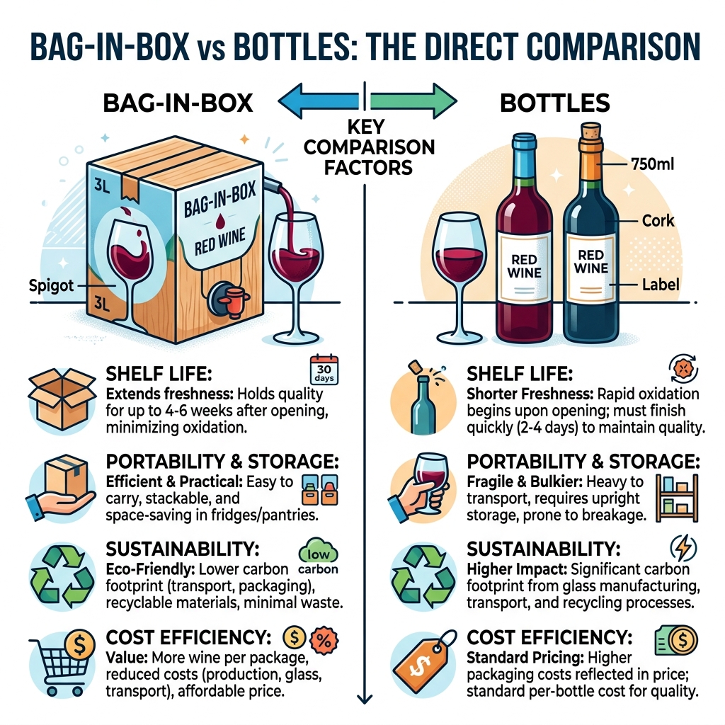 Bag-in-Box vs Bottles: The Direct Comparison