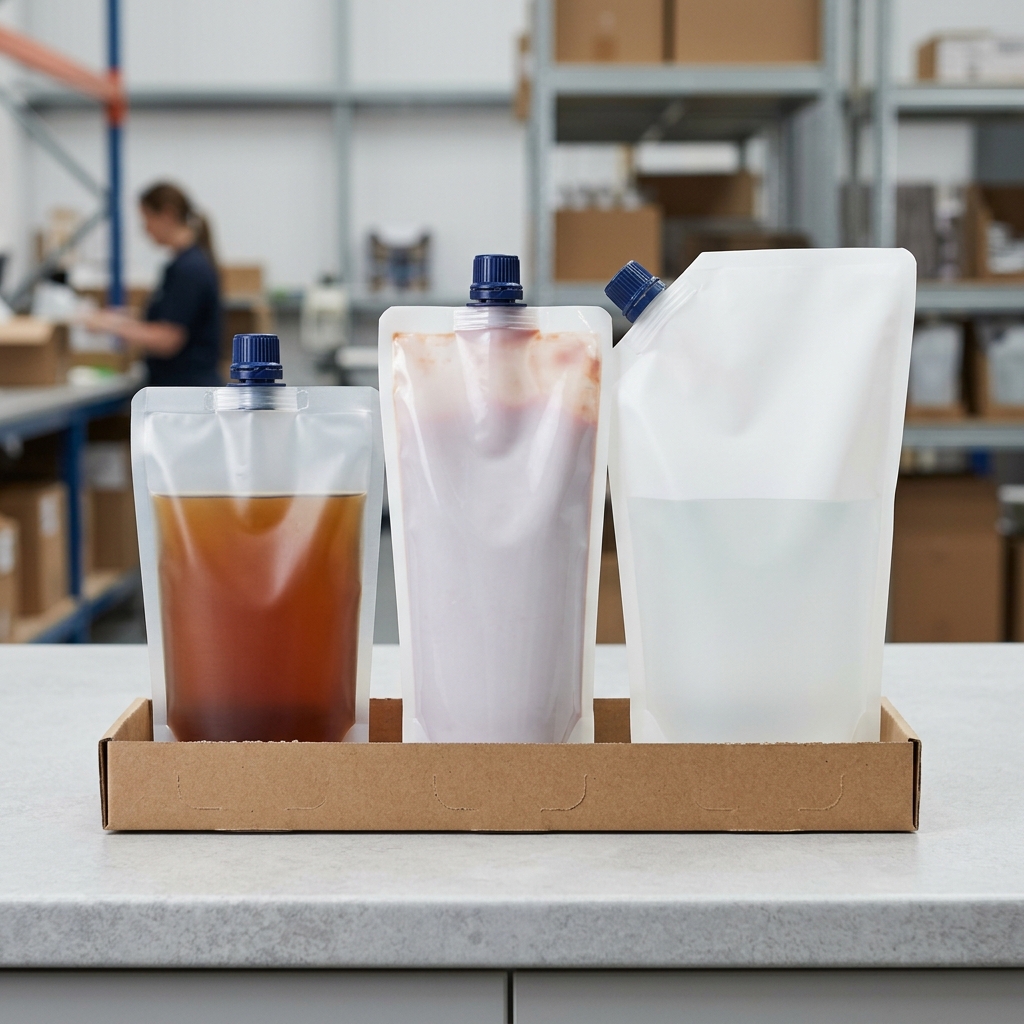 Double-bottom pouch applications for beverages, food and liquid refills