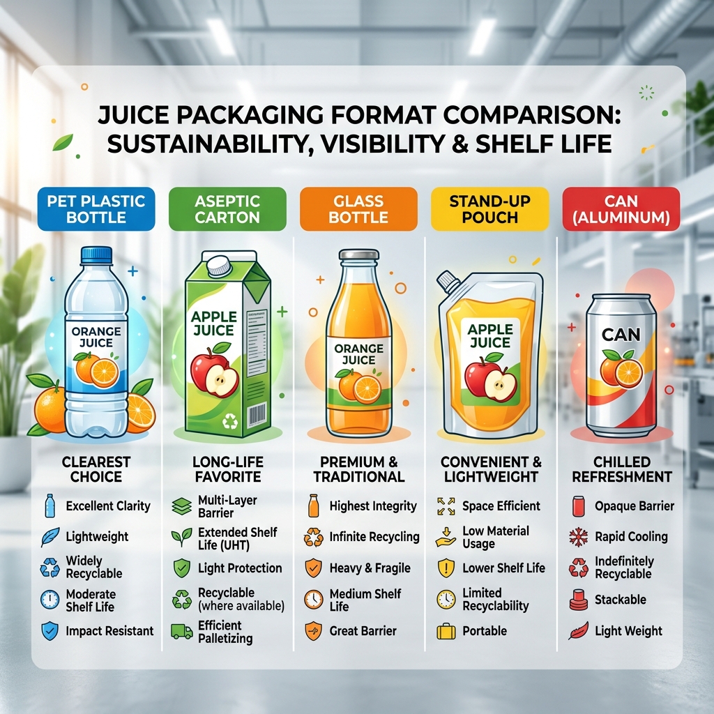 Juice Packaging Format Comparison
