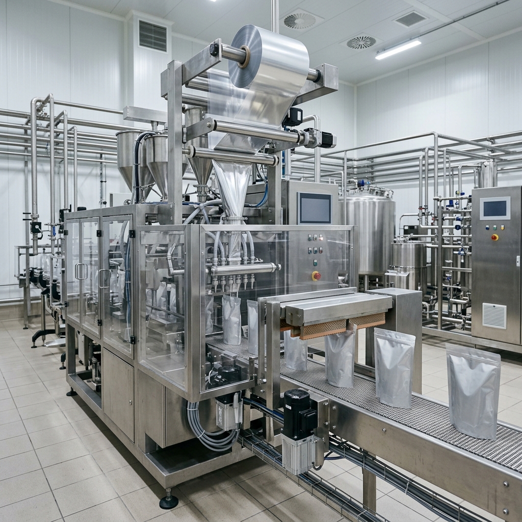Flexible water pouch filling and sealing process