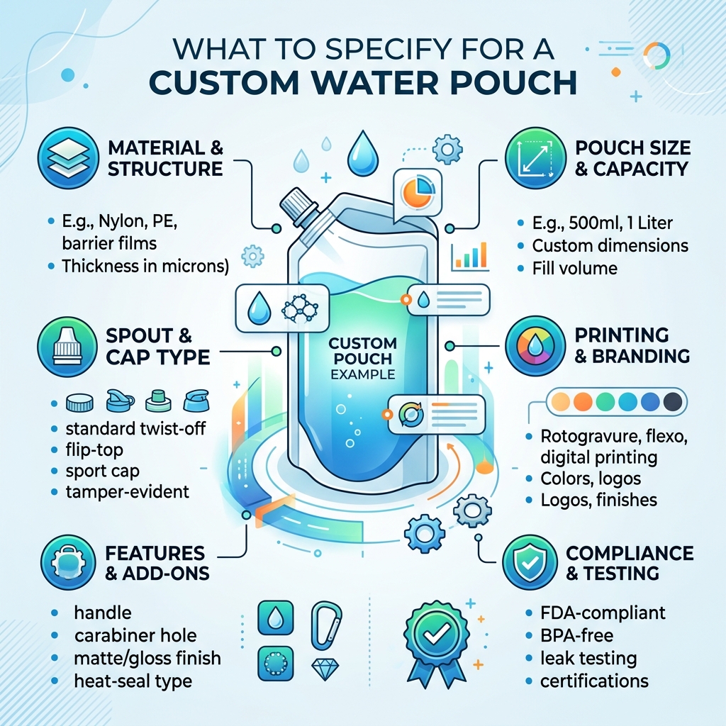 What to Specify for a Custom Water Pouch